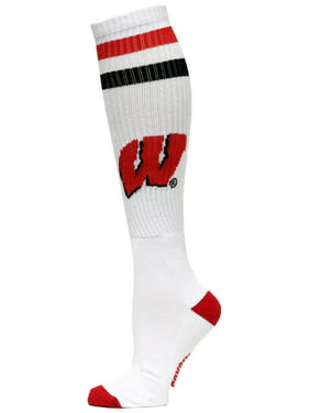 Donegal Bay NCAA Wisconsin Badgers Unisex Wisconsin Badgers White Quarter Red Heel-Toe SockWisconsin Badgers White Quarter Red Heel-Toe Sock White One Size